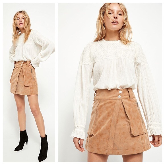 Free People Dresses & Skirts - HP🎉 NWT Free People Suede Skirt